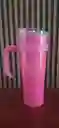 Vaso Térmico Frío Y Calor, Mug Hermético Con Pitillo Metálico Y Asa, Acero Inoxidable - Termo 1.2 Litros