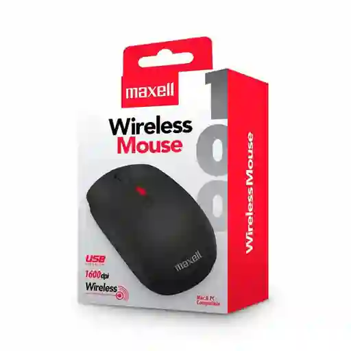 Mouse Inalambricomowl-100 Black Maxell