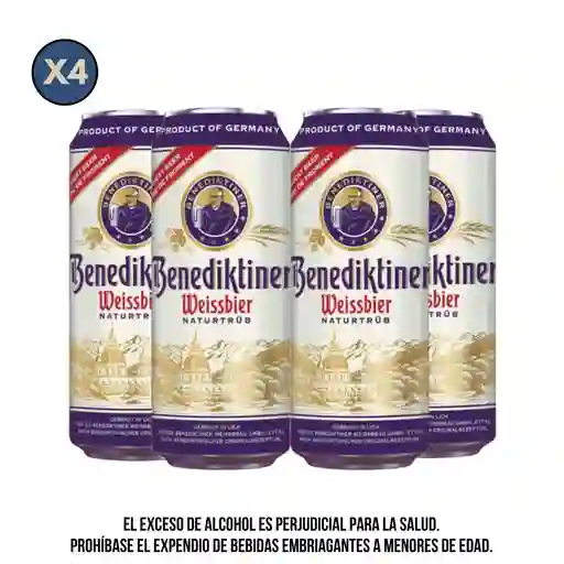 Four Pack Benediktiner Lata 500ml