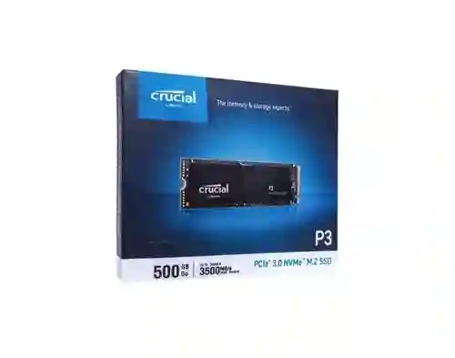 Ssd Crucial P3 500 Gb Pcie Gen3 3d Nand Nvme M.2, Hasta 3500 Mb/s