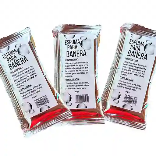 Espuma X 3 Unidades Jacuzzi Tina Bañera Alta Calidad Y Espumosidad Baño Burbujas De Amor