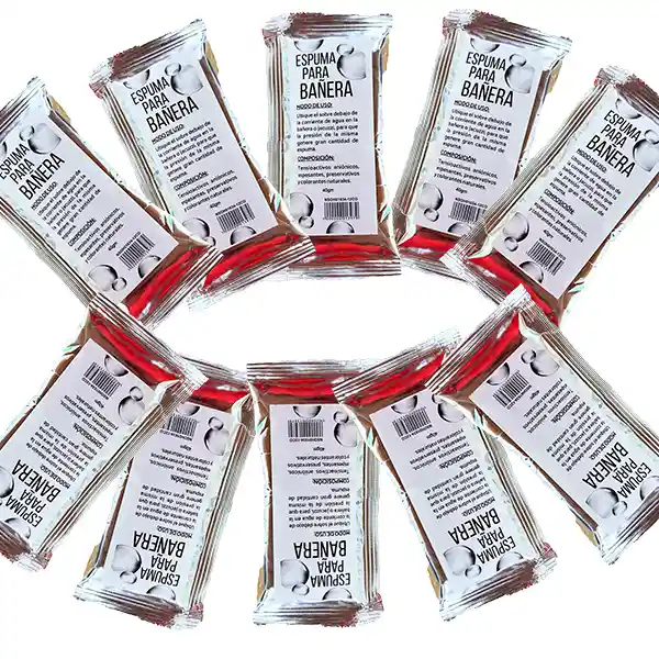 Espuma X 10 U Jacuzzi Tina Bañera Alta Calidad Y Espumosidad Baño Burbujas De Amor