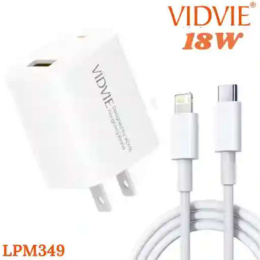 Cargador De Pared Para Iphone Vidvie 18w Carga Rapida Plm349