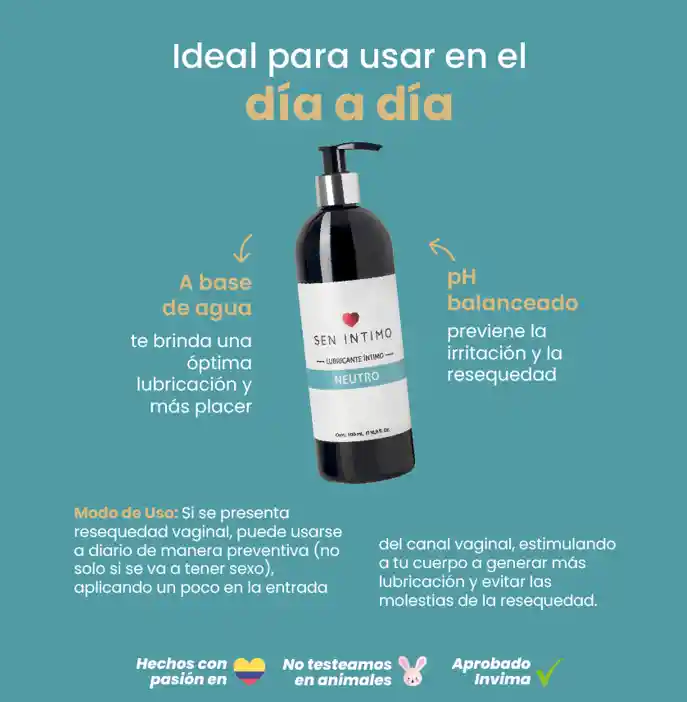 Lubricante Íntimo Neutro X 500 Ml By Sen Íntimo