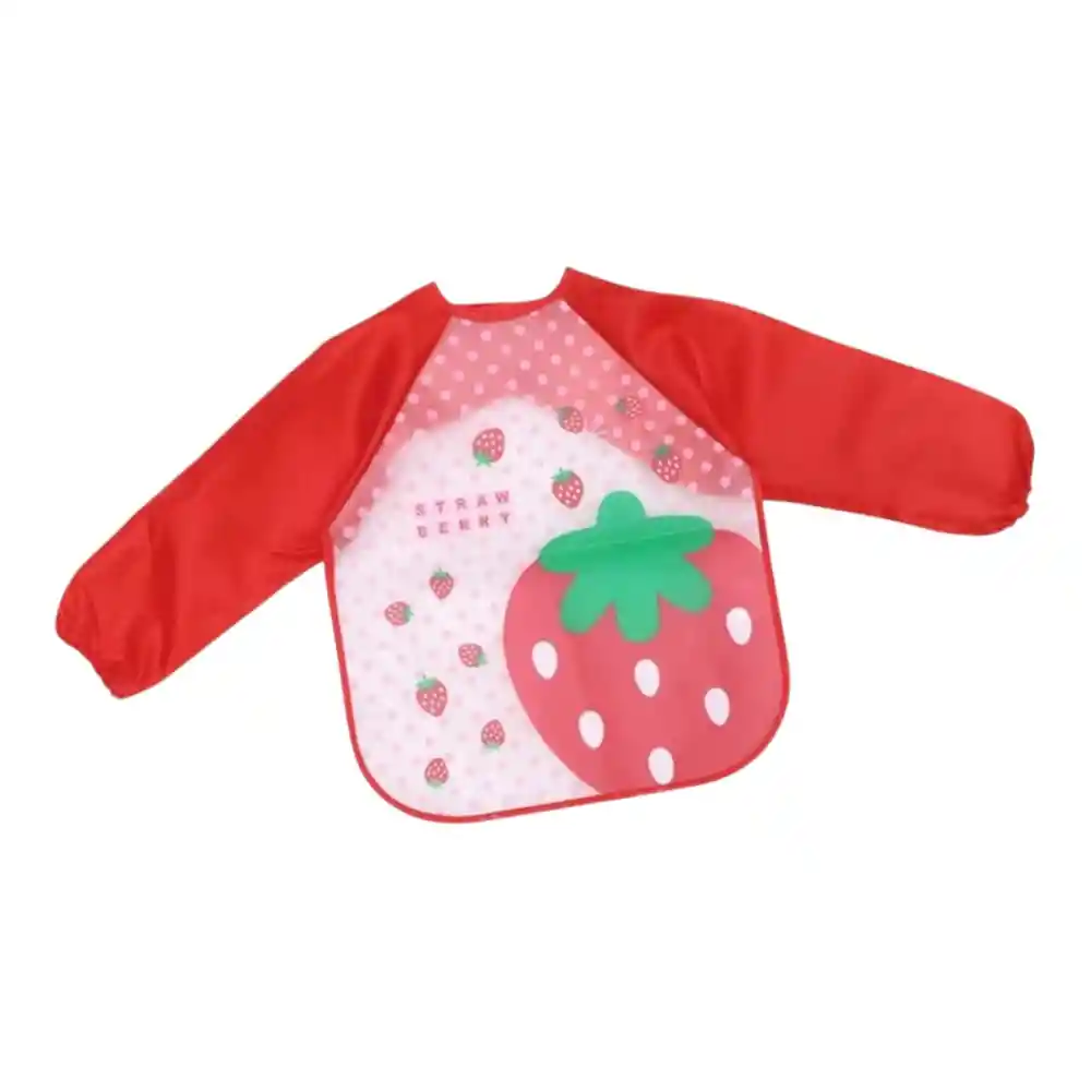 Babero Delantal Para Bebés Niños Manga Larga Impermeable