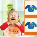 Babero Delantal Para Bebés Niños Manga Larga Impermeable