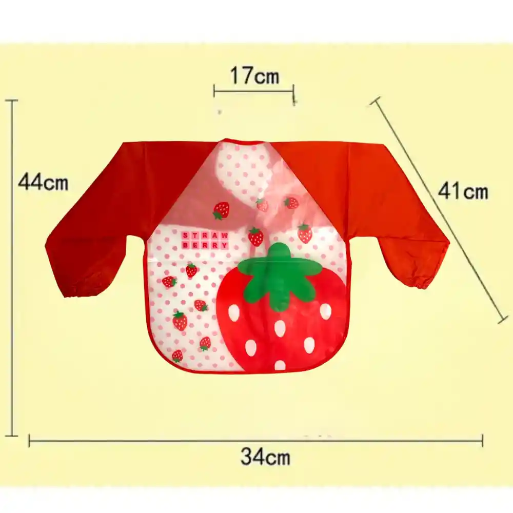 Babero Delantal Para Bebés Niños Manga Larga Impermeable
