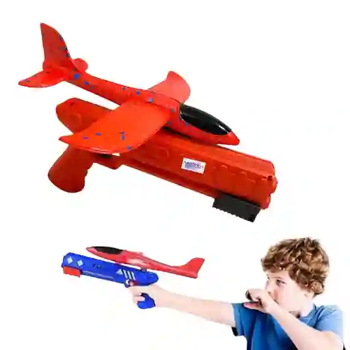 Avión Con Pistola Lanzador Juguete De Vuelo Para Niños