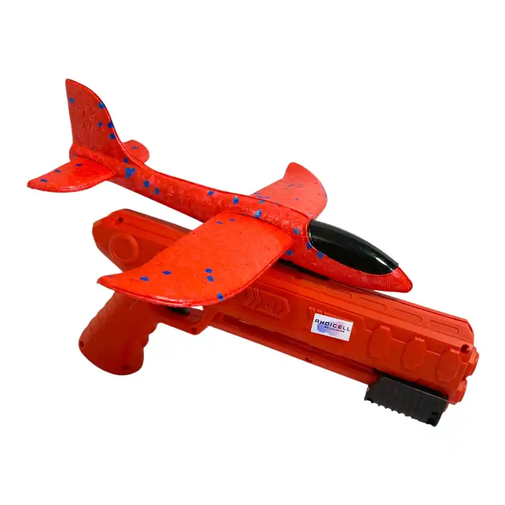 Avión Con Pistola Lanzador Juguete De Vuelo Para Niños