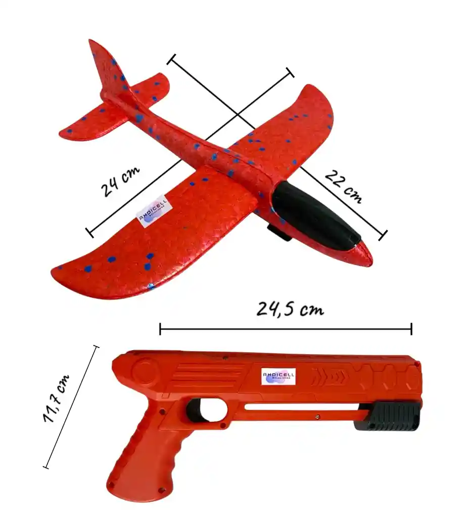 Avión Con Pistola Lanzador Juguete De Vuelo Para Niños
