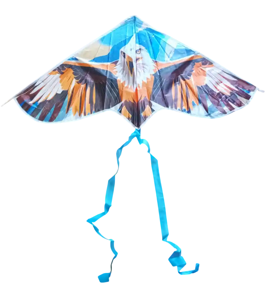 Cometa Triangular Aguila Mediana + Pita De 80 Metros