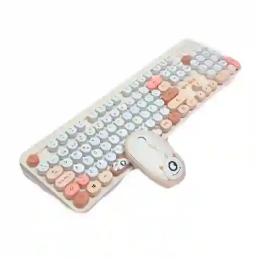 Combo Teclado Mouse Inalámbrico 2.4 g Recargable Silencioso