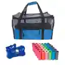 Maletín Cargador Mediano + Dispensador + 20 Rollos Azul Claro