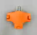 Adaptador Triple Titanium Naranja 15a 125v
