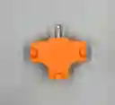Adaptador Triple Titanium Naranja 15a 125v