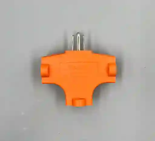 Adaptador Triple Titanium Naranja 15a 125v