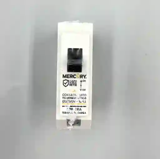 Breaker Termomagnético Mercury 20a Monopolar