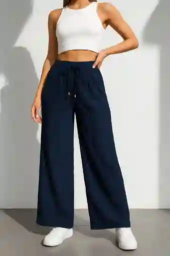 Jogger Palazzo Azul Oscuro– Imperial Fit