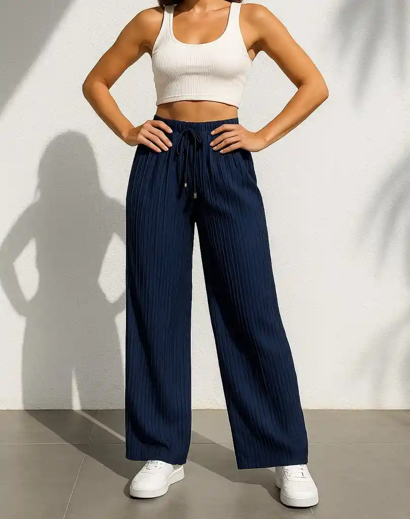Jogger Palazzo Azul Oscuro– Imperial Fit
