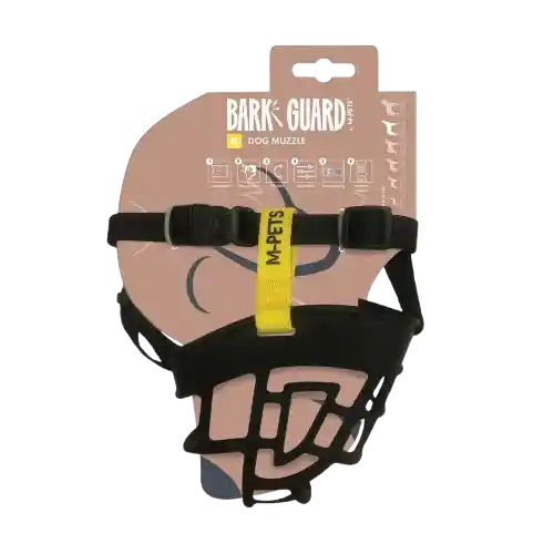 Bozal Para Perro Negro/amarillo Bark M-pets - Xl