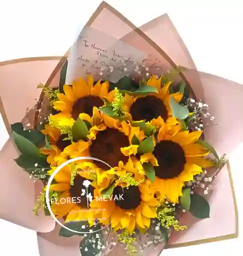 Flores Girasoles En Bouquet Bello Amanecer-.