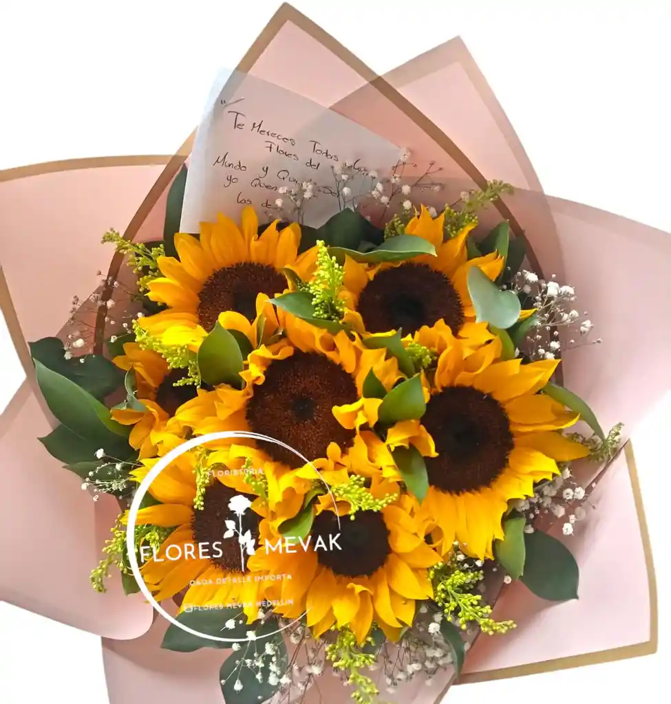 Flores Girasoles En Bouquet Bello Amanecer-.