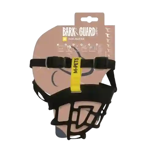 Bozal Para Perro Negro/amarillo Bark M-pets Talla S