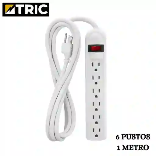 Regleta Electrica Multitoma Tric 6 Tomas 1 Metro