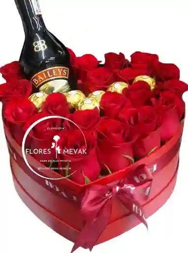 Flores Rosas Rojas, Ferrero Y Baileys, Amor