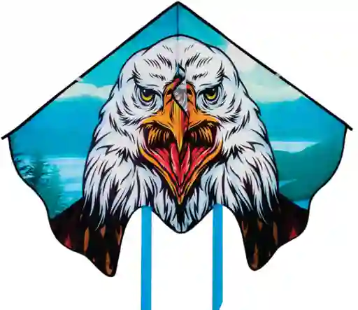Cometa Triangular Aguila Azul Grande Dos Colas