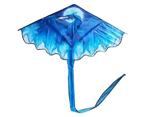 Cometa Triangular Dragon Azul + Pita De 80metros