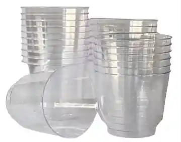 Paquete De Vasos Plasticos Acrilicos Para Whisky Por 20 Unidades