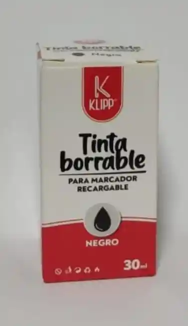 Tinta Negra Borrable Para Marcador Recargable 30 Ml