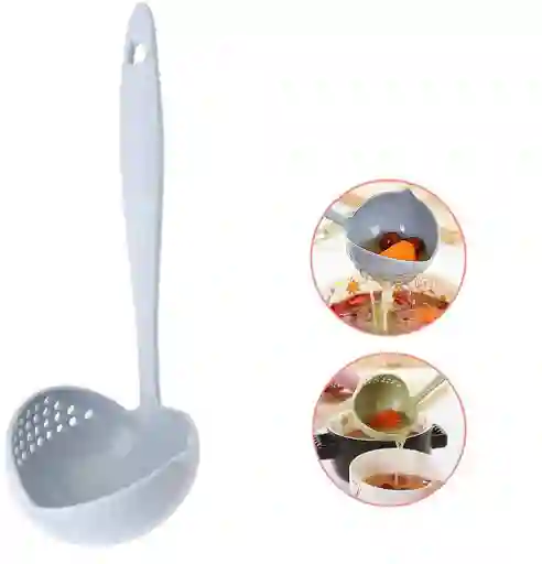 Cuchara Colador Escurridora Mango Para Sopa Multiusos 2 En 1