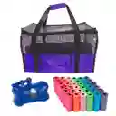 Maletín Cargador Grande + Dispensador + 20 Rollos Morado