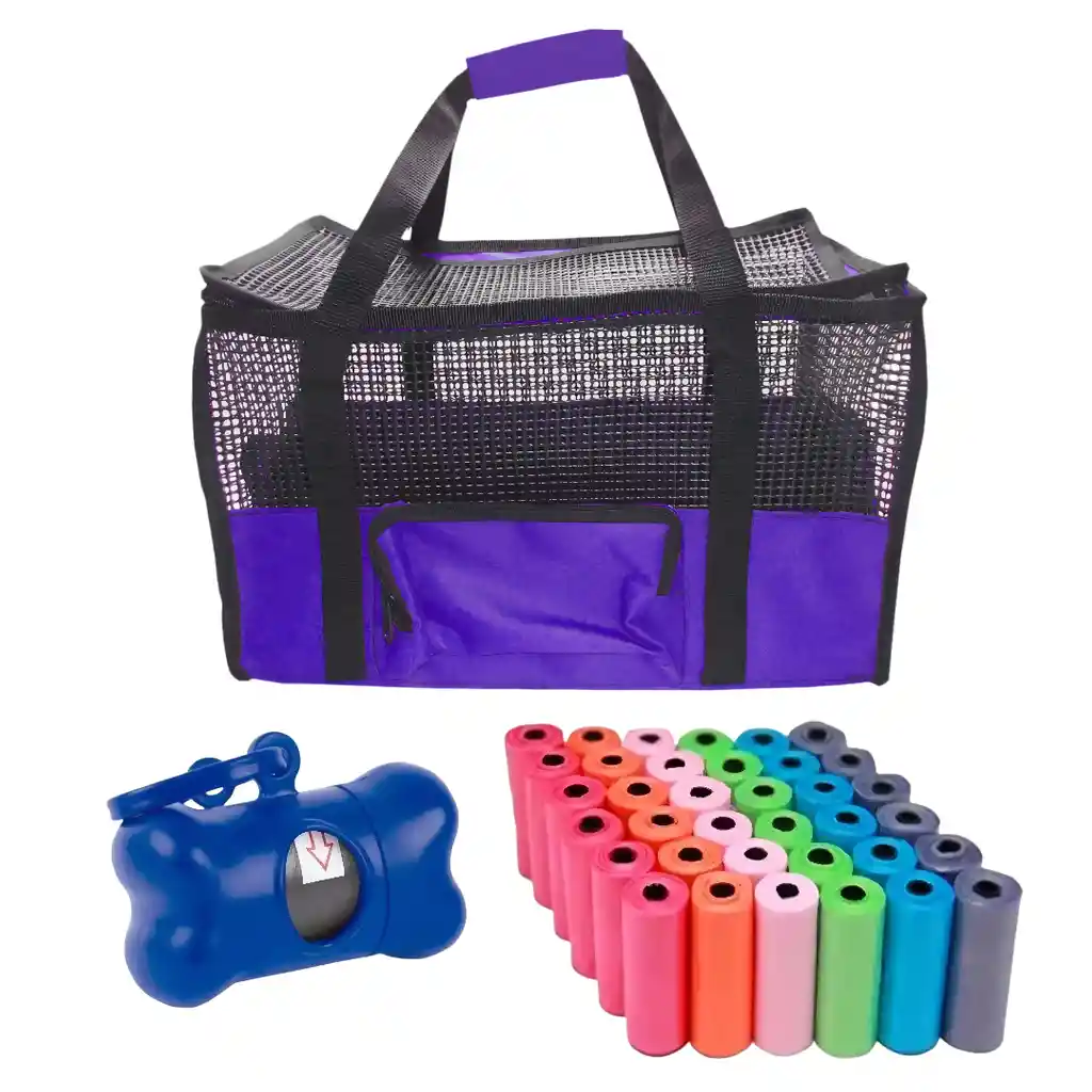 Maletín Cargador Grande + Dispensador + 20 Rollos Morado