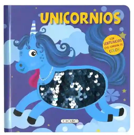 Libro De Testuras Unicornio Lentejuelas