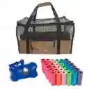 Maletín Cargador Grande + Dispensador + 20 Rollos Marron