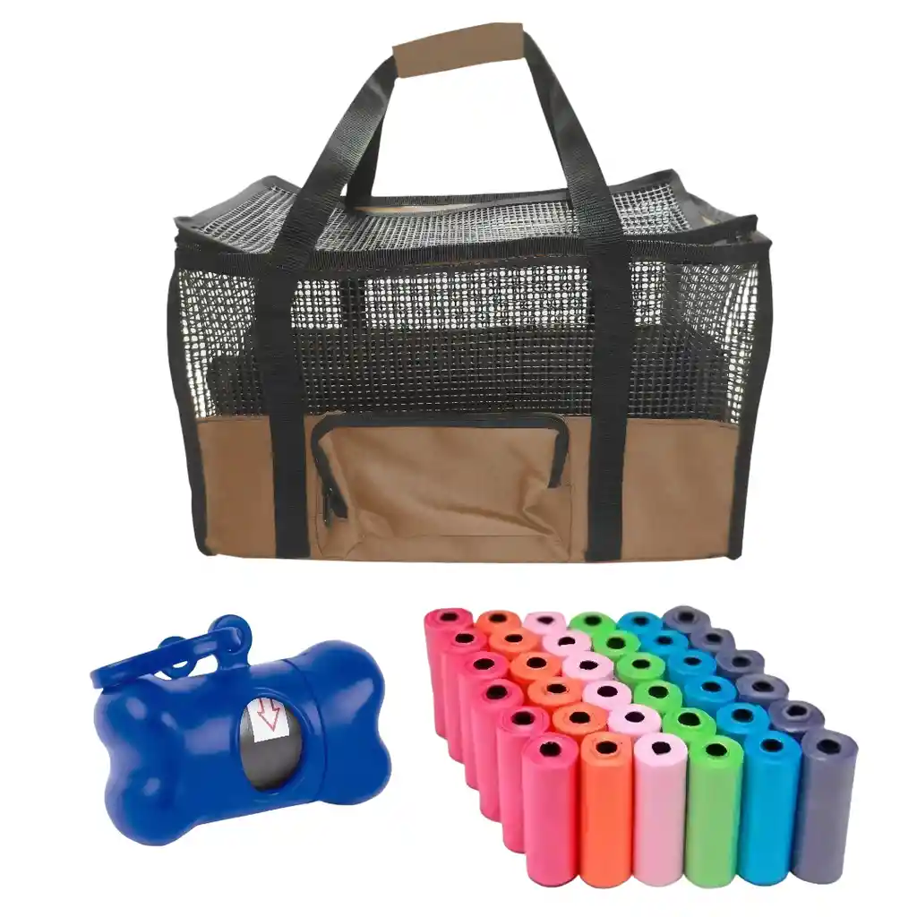 Maletín Cargador Grande + Dispensador + 20 Rollos Marron