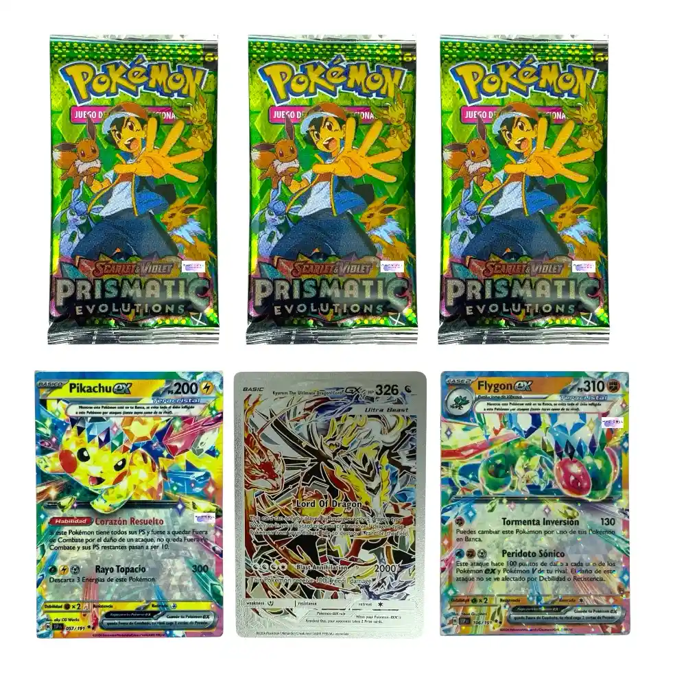 150 Cartas De Juego Pokemon Prismatic Evolution