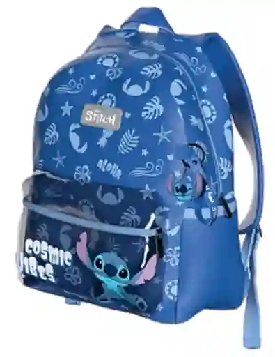 Bolso Morral Maleta De Stitch + Llavero