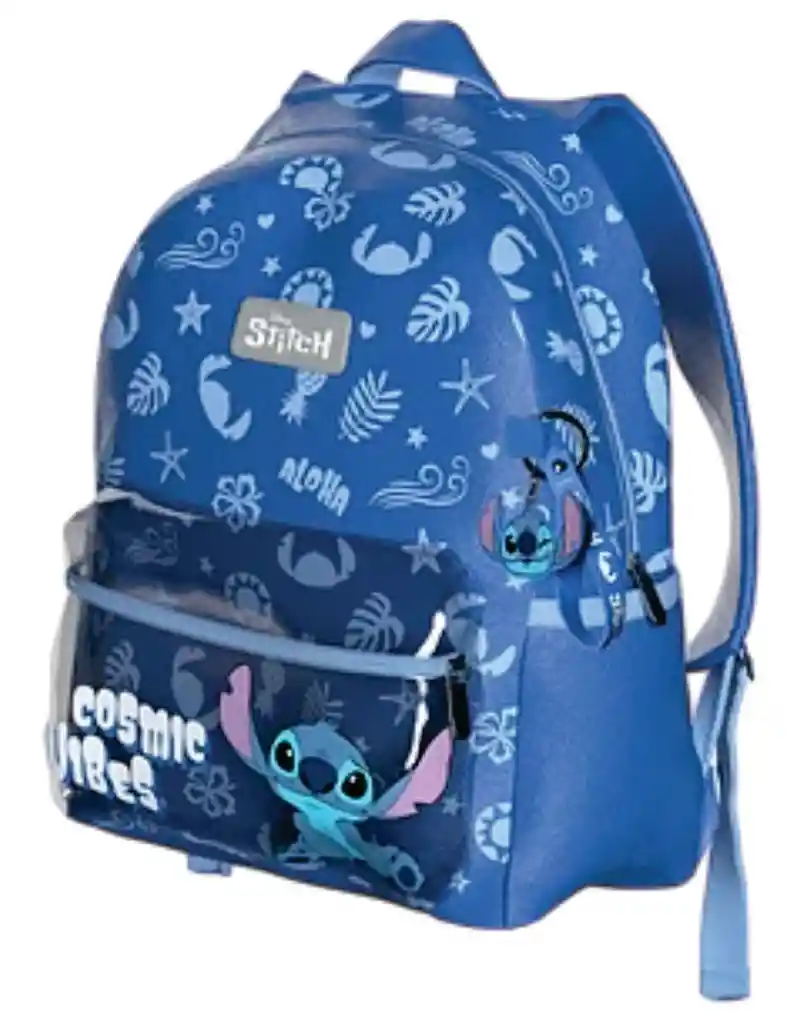Bolso Morral Maleta De Stitch + Llavero