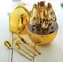 Set De Cubiertos En Acero Inoxidable Con Estuche Huevo De Lujo