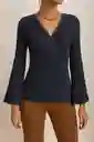 Blusa Manga Larga Mujer – Elegancia Cruzada