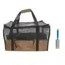 Maletín Cargador Grande + Quitamotas Marron