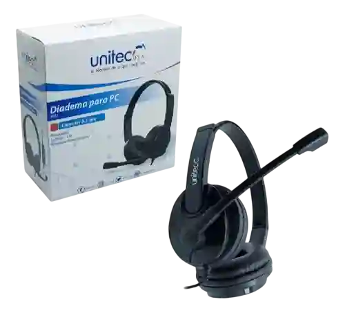 Diadema Audifonos Para Pc Con Microfono Unitec