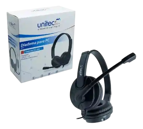 Diadema Audifonos Para Pc Con Microfono Unitec
