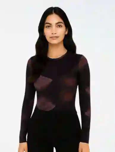 Blusa Manga Larga Mesh - The Orbit Morado Sm