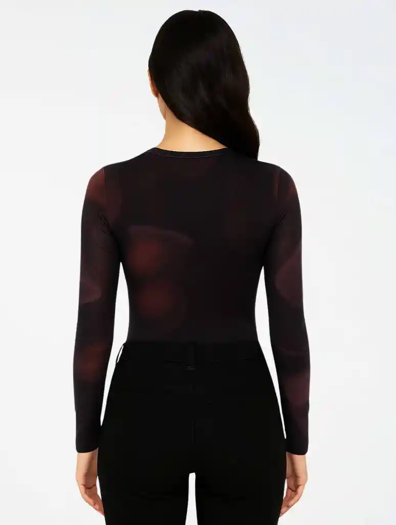 Blusa Manga Larga Mesh - The Orbit Morado Sm