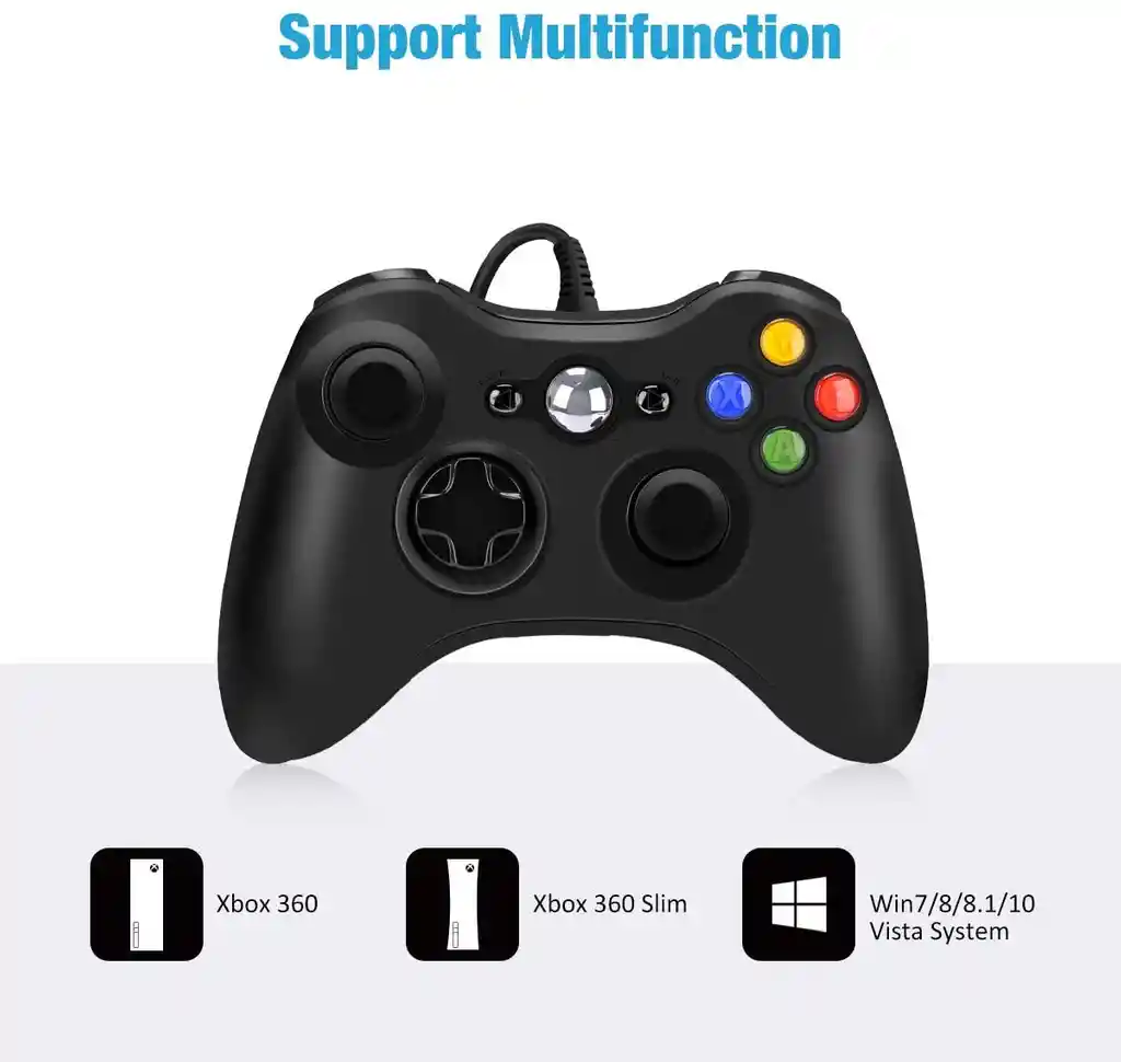 Control Para Juegos Usb Compatible Con Pc Windows Y Xbox 360